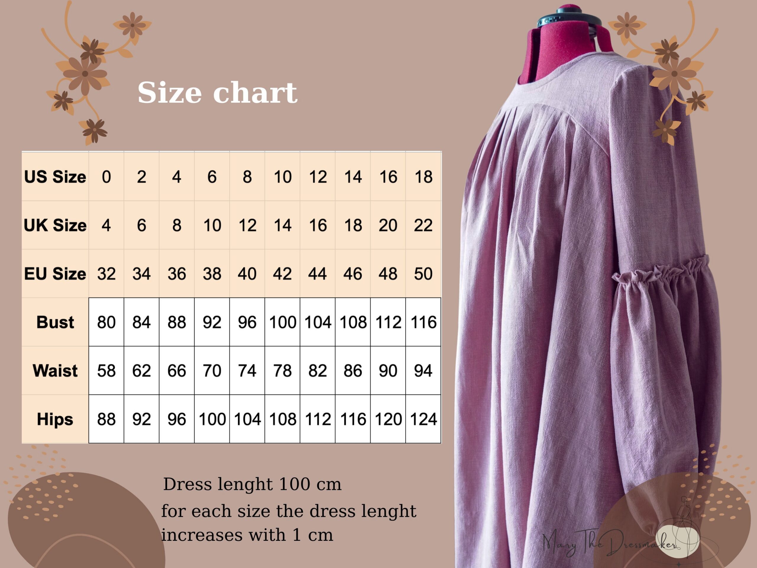 Pregnancy Midi Dress Sewing Pattern: Balloon Sleeve (A4 PDF Download) - Image 2