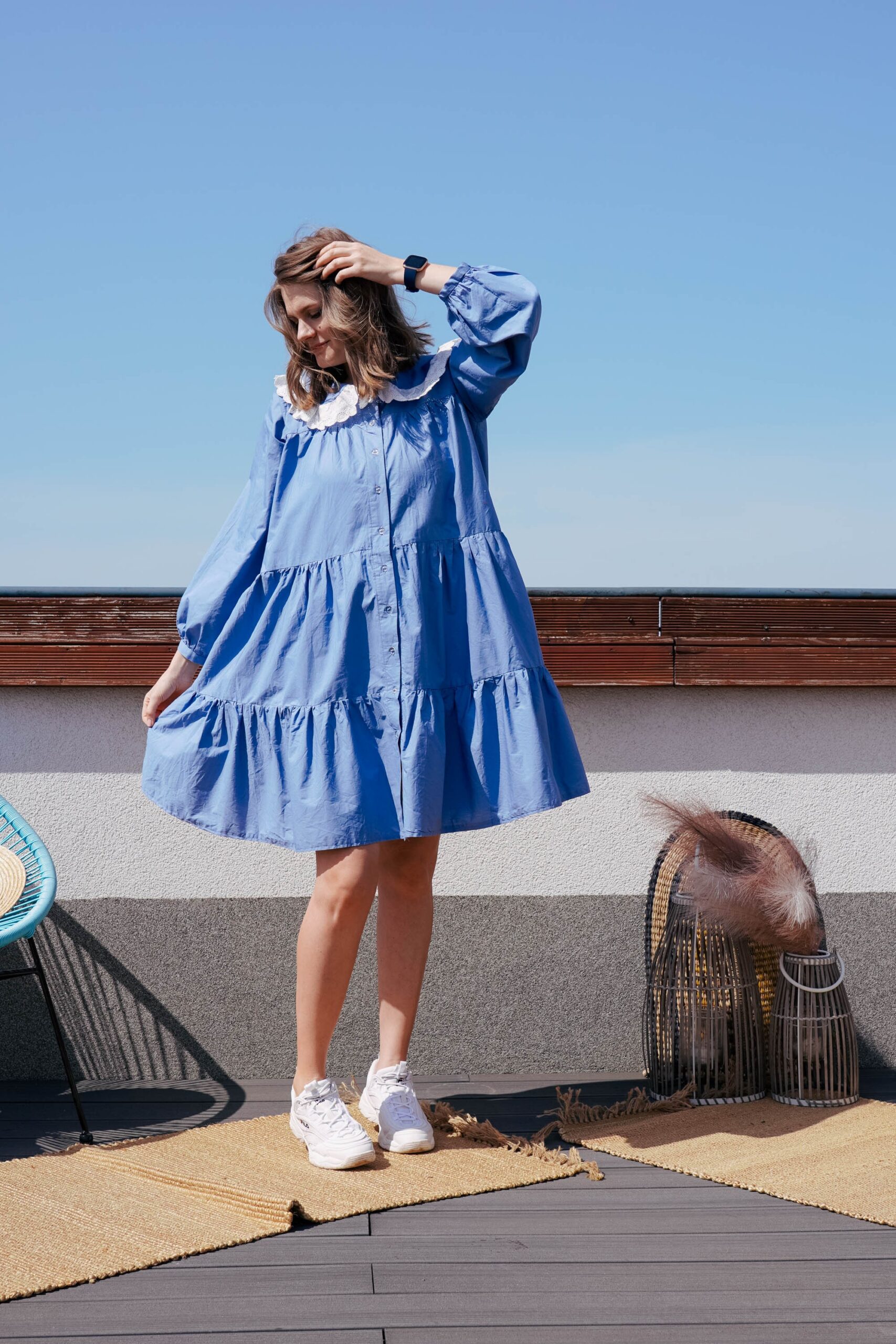 Window still dress| Tiered ruffle dress with peter pan collar| Instant download A4 PDF sewing pattern sizes | eu 32-50 | us 0-18 - Image 8