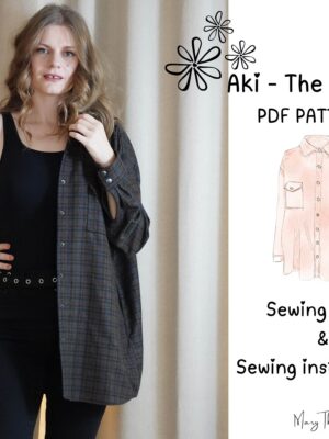 Aki Shacket Sewing Pattern: Oversized Shirt Jacket (A4 PDF Download)