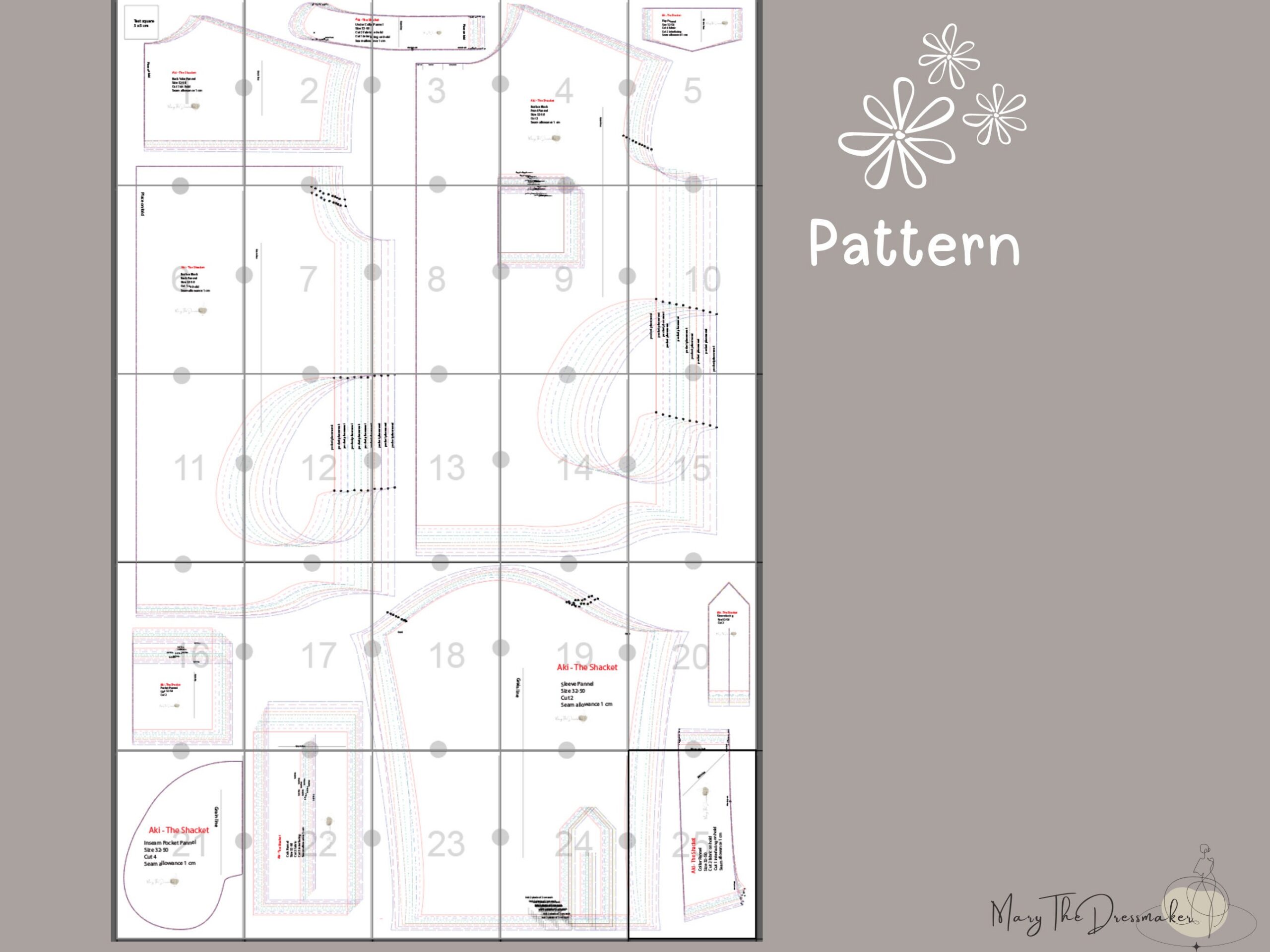 Aki Shacket Sewing Pattern: Oversized Shirt Jacket (A4 PDF Download) - Image 5