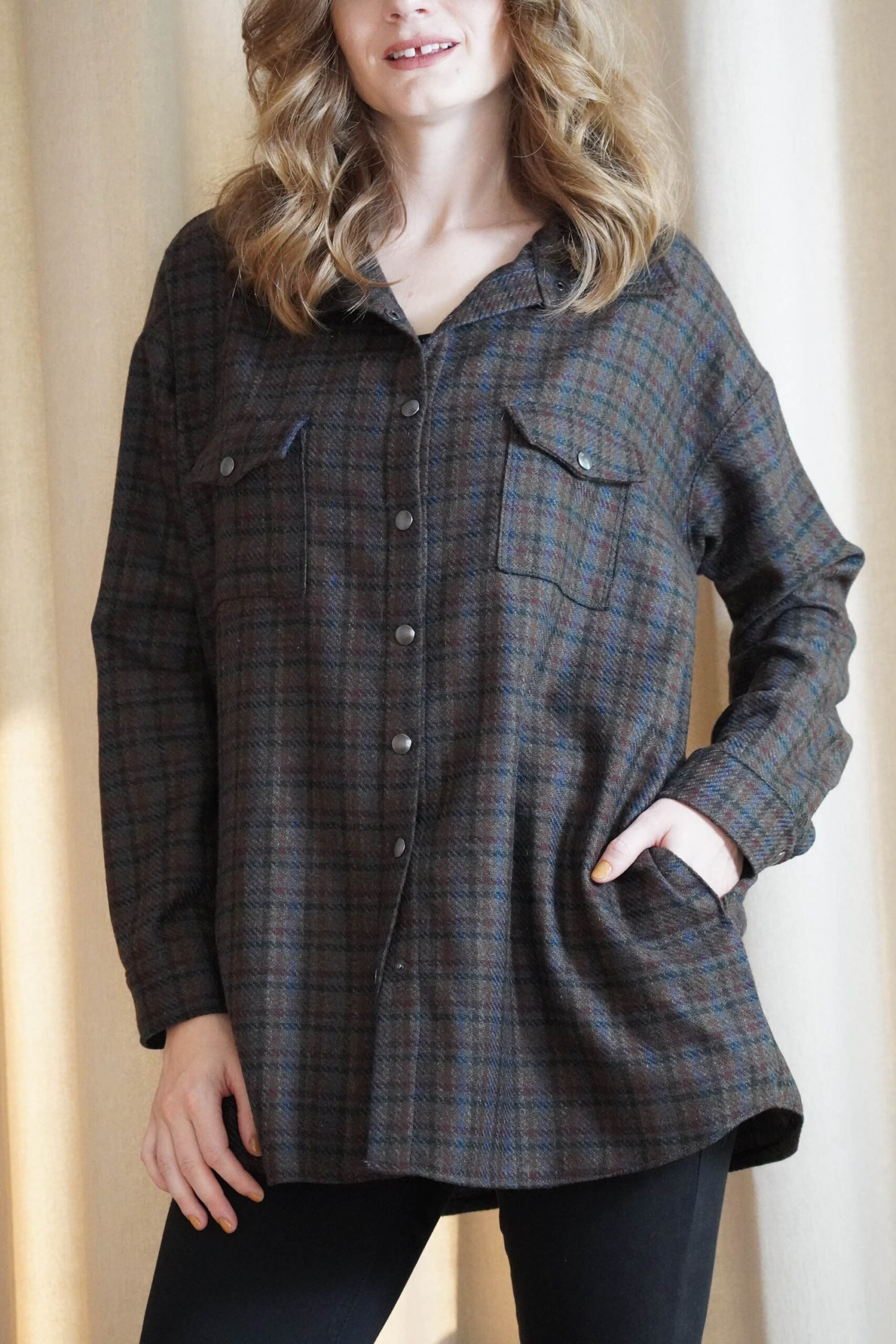 Aki Shacket Sewing Pattern: Oversized Shirt Jacket (A4 PDF Download) - Image 8