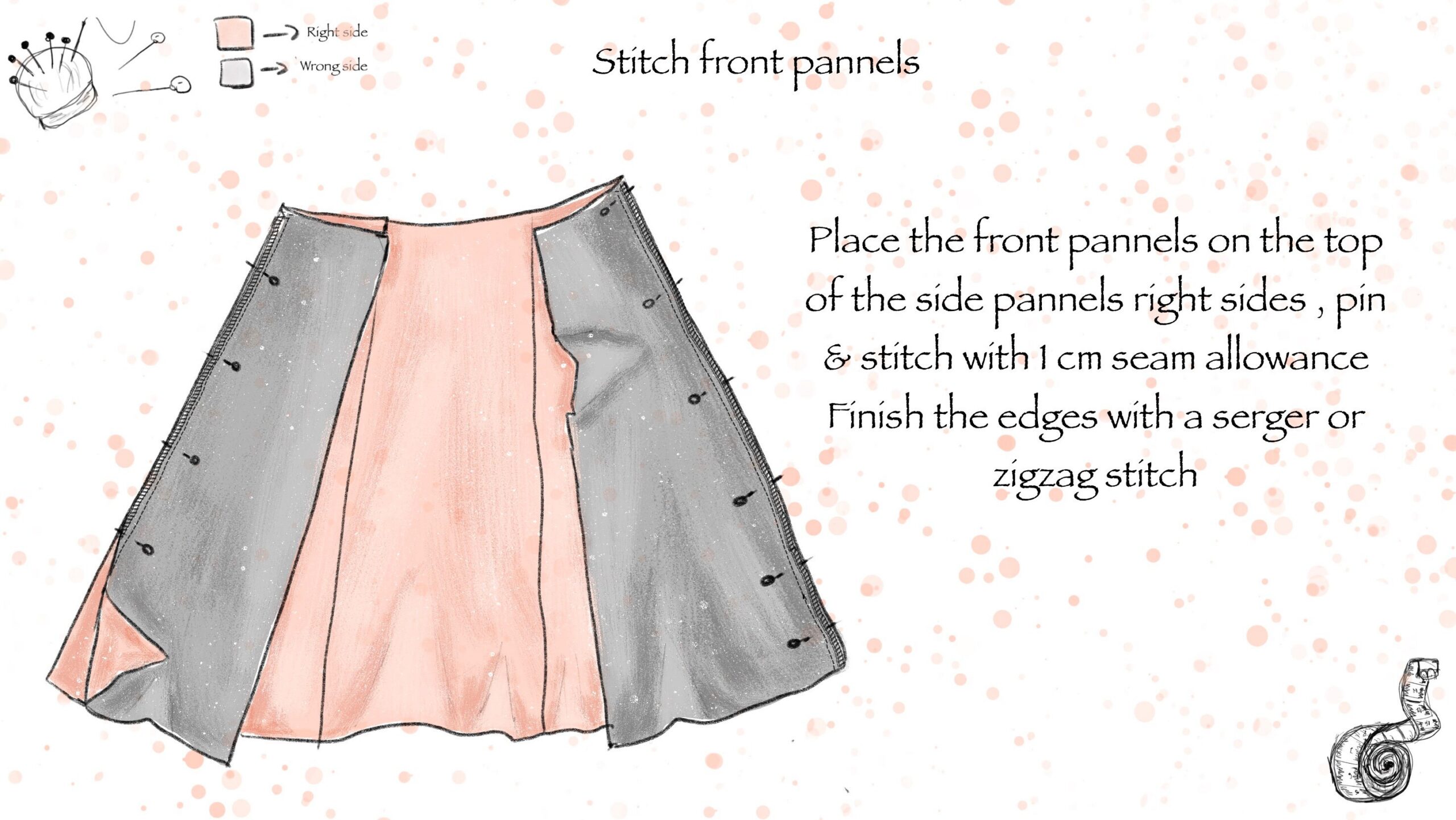 90s A-Line Skirt Sewing Pattern: Women's Sizes US 0-18 (A4 PDF) - Image 8