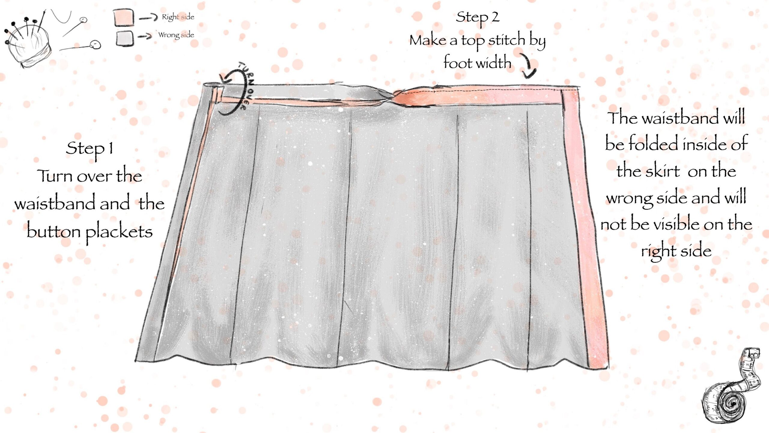 90s A-Line Skirt Sewing Pattern: Women's Sizes US 0-18 (A4 PDF) - Image 9