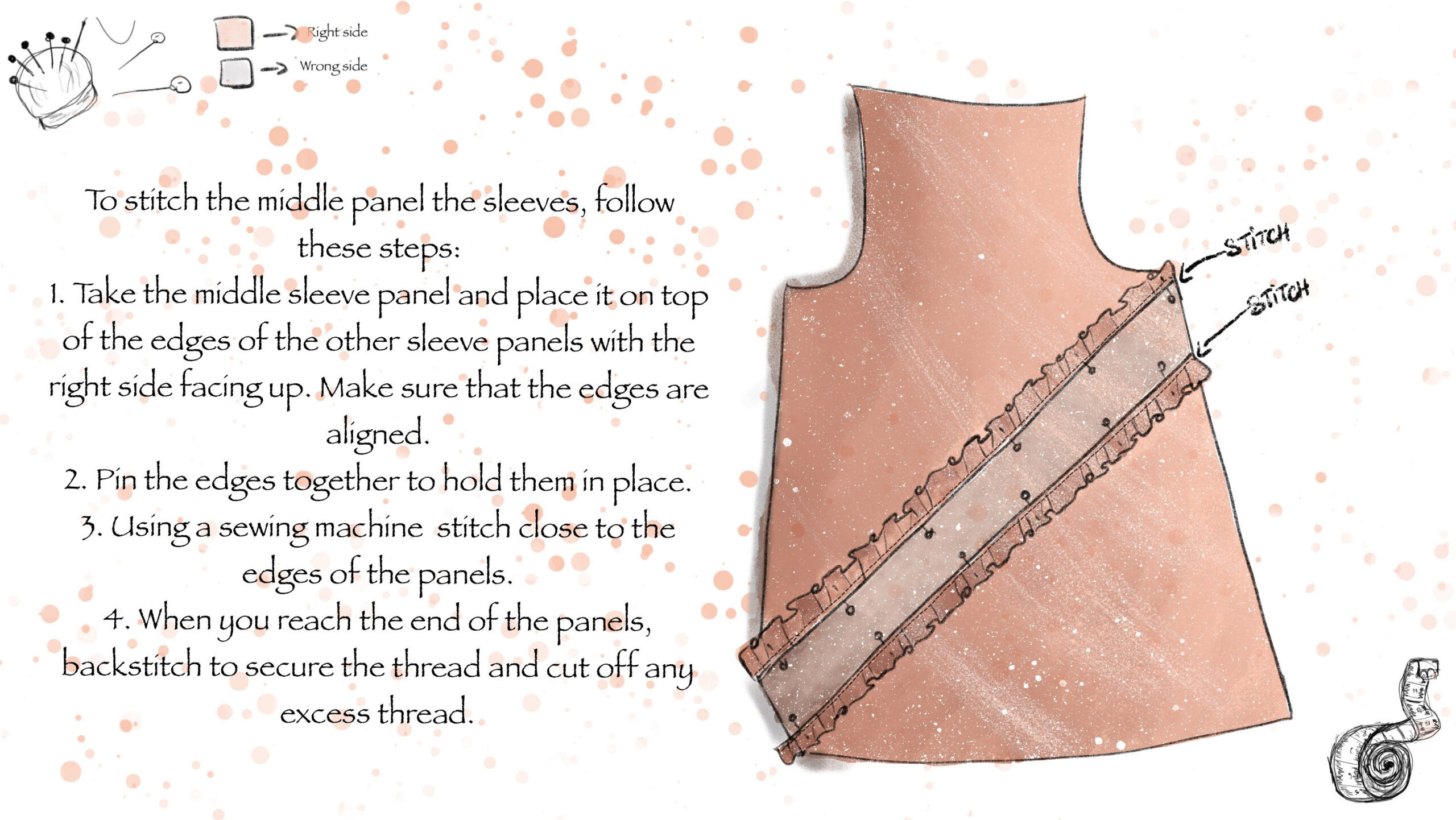 Raglan Sleeve Midi Dress Sewing Pattern: Ruffle & Lace (A4 PDF) - Image 7