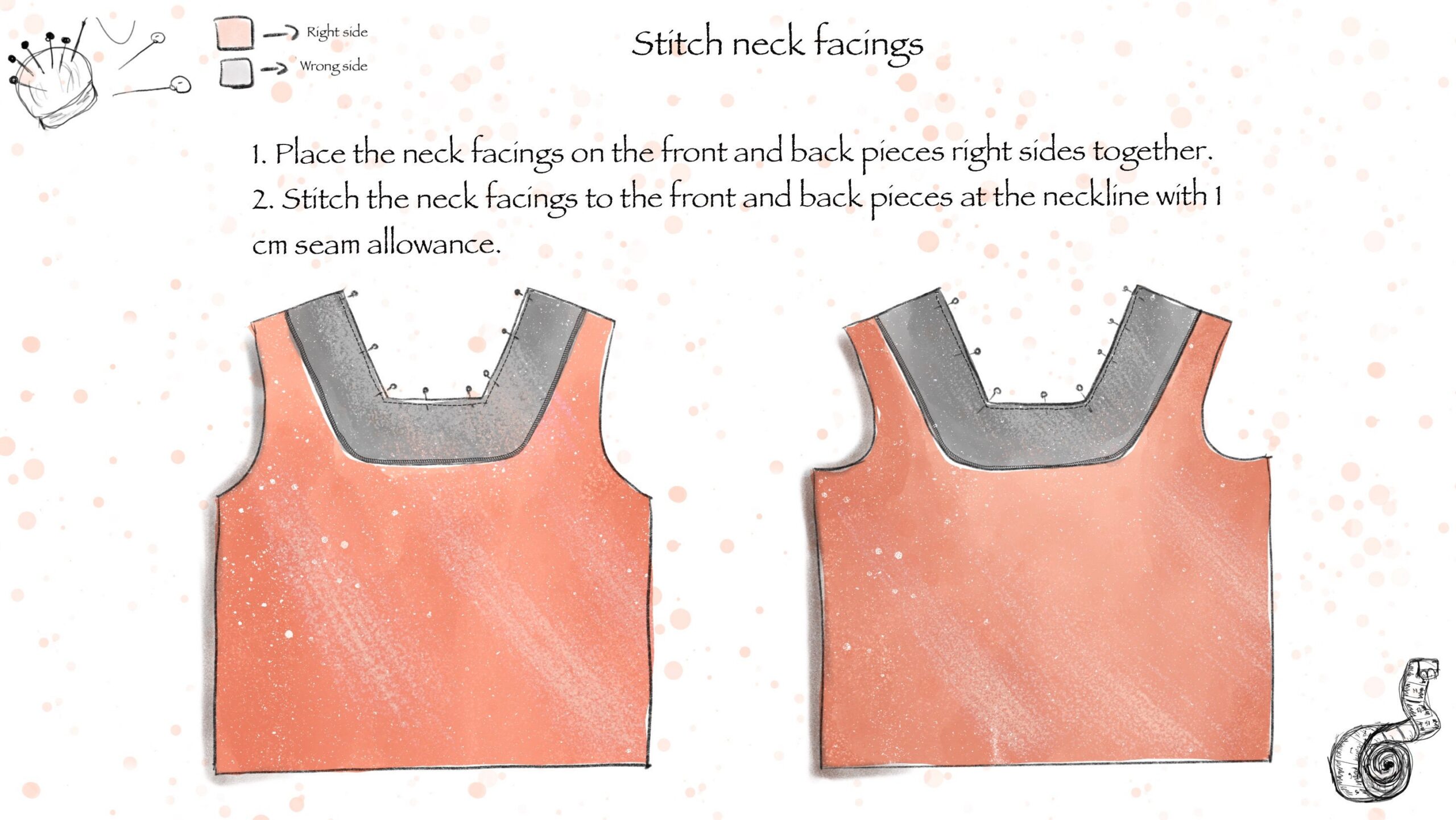Ruffle Frills Dress Sewing Pattern: Balloon Sleeves, Elastic Waist (A4 PDF) - Image 4