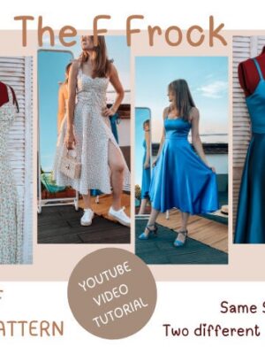 Wrap Dress Sewing Pattern: Two Bodice Styles (A4 PDF Digital Download)