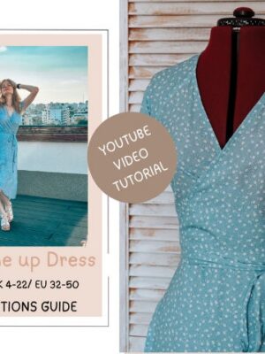 Wrap Dress Sewing Pattern: Women's Sleeveless Summer Dress (PDF)