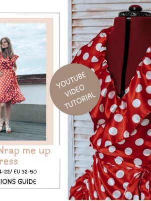 Ruffled Wrap Dress Sewing Pattern: Women's DIY (A4 PDF)