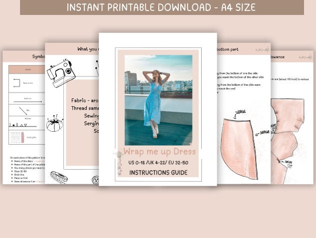 Wrap Dress Sewing Pattern: Women's Sleeveless Summer Dress (PDF) - Image 3