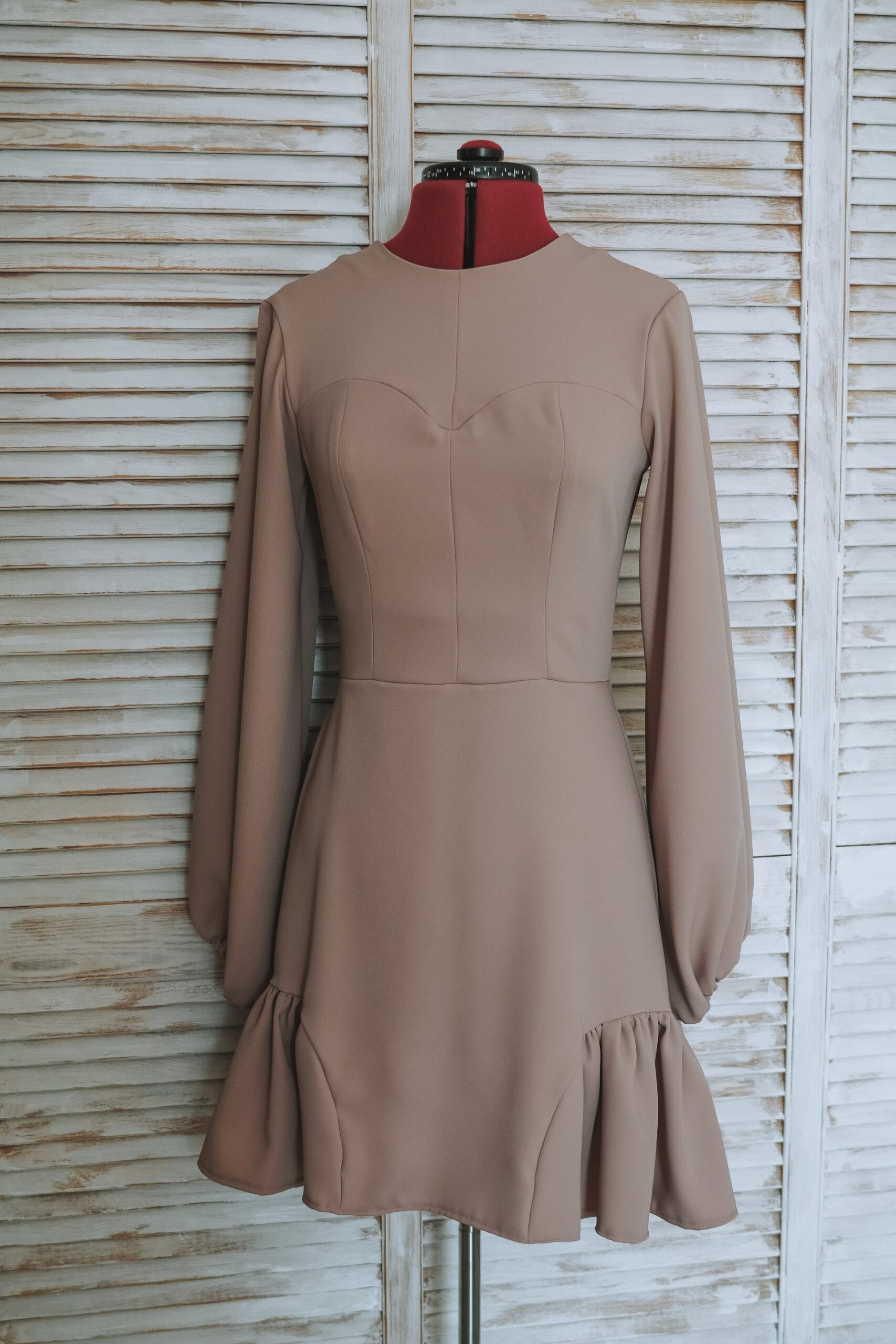 Luna Dress Sewing Pattern: Balloon Sleeves, Ruffle Details (PDF Pattern) - Image 6