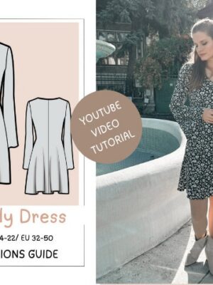Slip Dress Sewing Pattern, dress patterns for women, pdf sewing pattern, ladies dress patterns, knit dress pattern