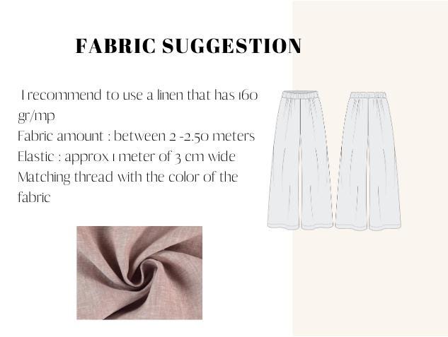 Wide-Leg Elastic Waist Pants Sewing Pattern (PDF) - Image 3