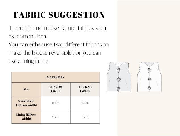 Leslie Reversible Tie-Front Blouse Sewing Pattern (PDF) - Image 3