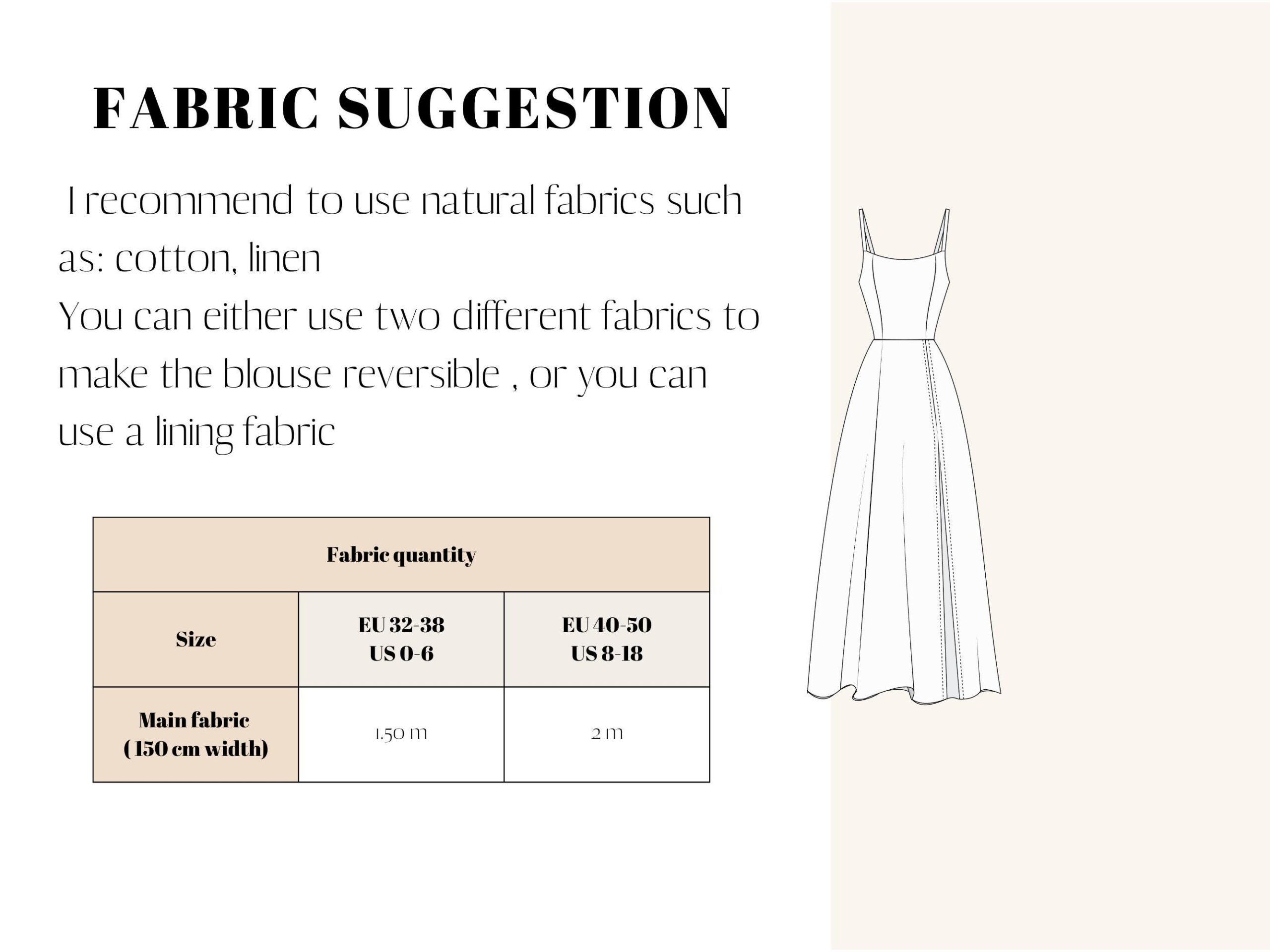 A line dress sewing pattern |Basic midi dress pattern| PDF Sewing pattern - Image 3