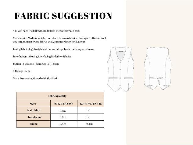 Tailored Waistcoat Sewing Pattern: Fitted Women's Vest (PDF Pattern) - Image 3