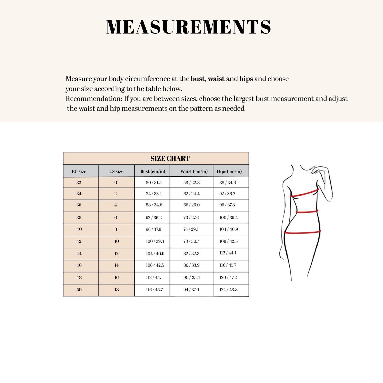 Daisy Drop Waist Dress PDF Sewing Pattern: Puffy Sleeves, Heart Neckline (US 0-18) - Image 4