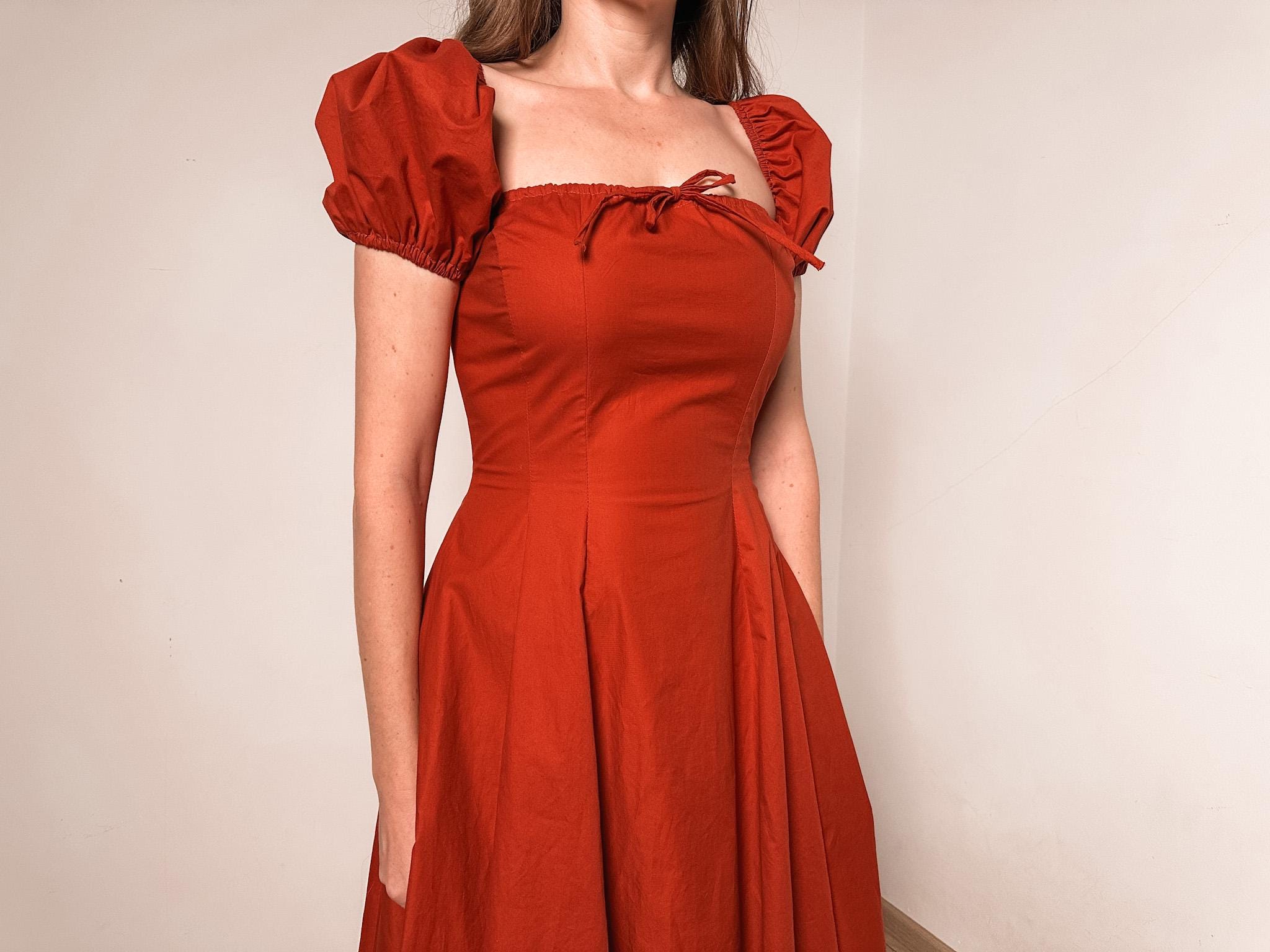 Cottagecore Dress -Princess seams - Inseam pockets- Sewing Pattern - EU 32-50 US 0-18 - PDF Instant Download- Instructions & Video Tutorial - Image 8