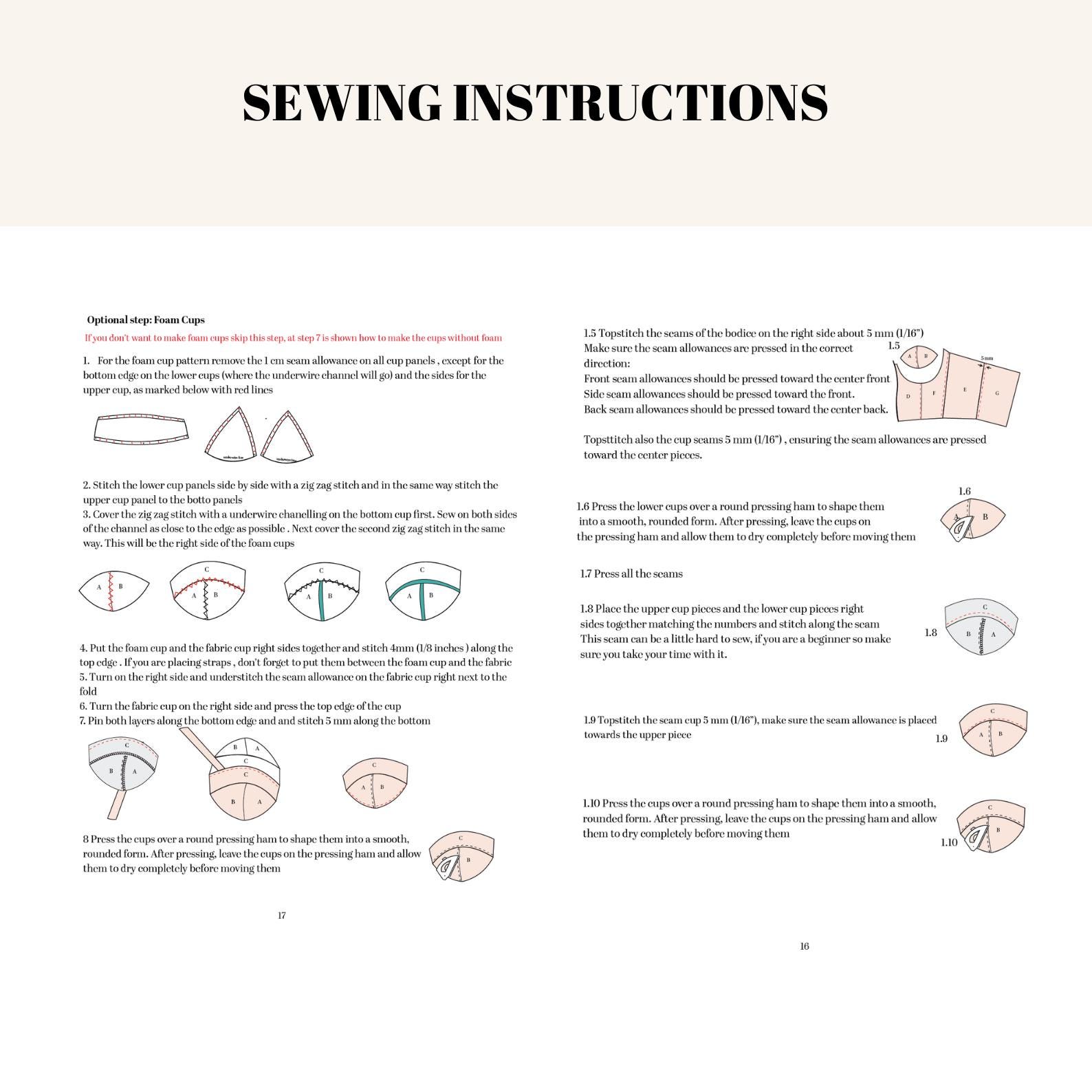Bustier Dress Sewing Pattern: 3 Skirt Styles, 12 Cup Sizes (PDF Pattern) - Image 6