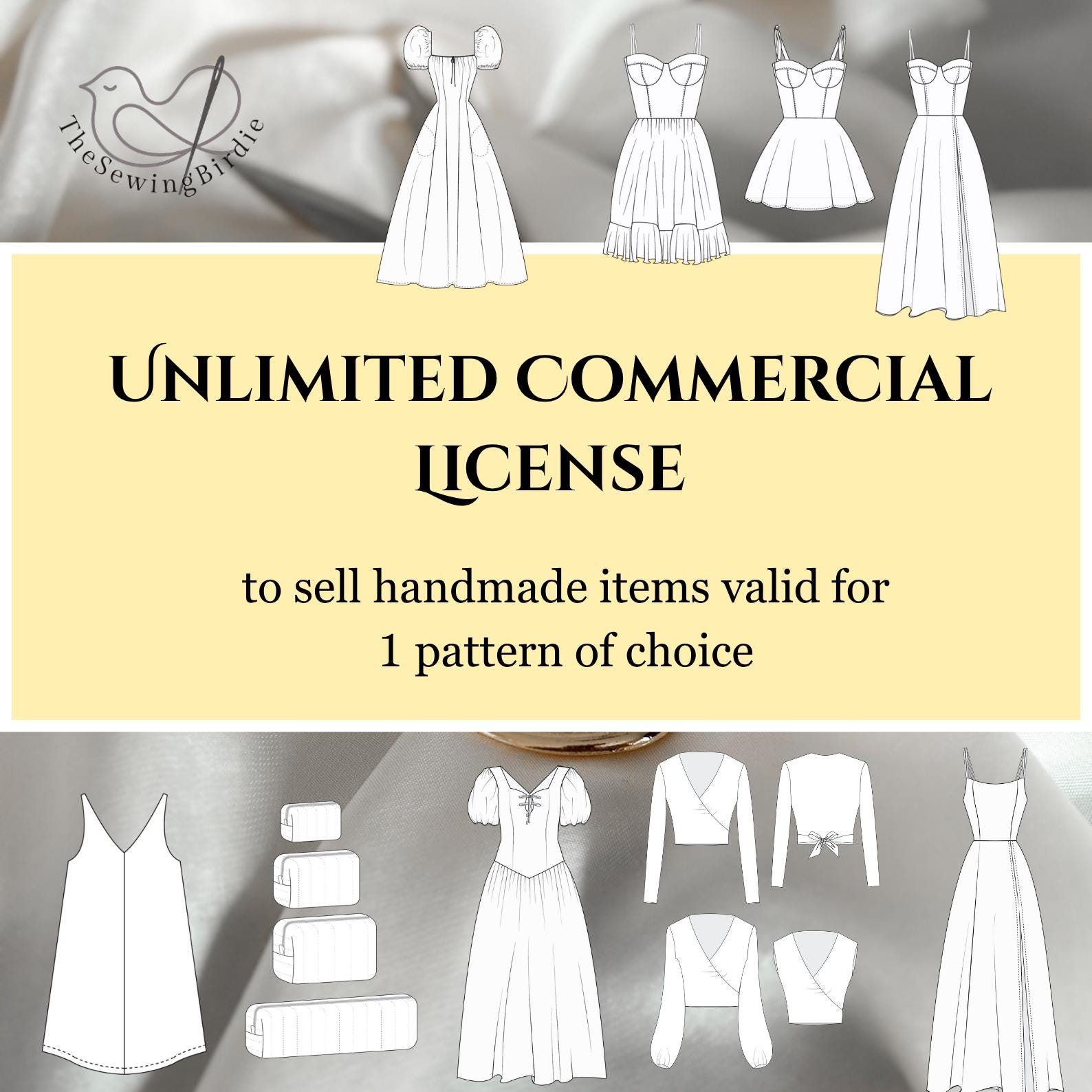 Unlimited Commercial License for Sewing Patterns