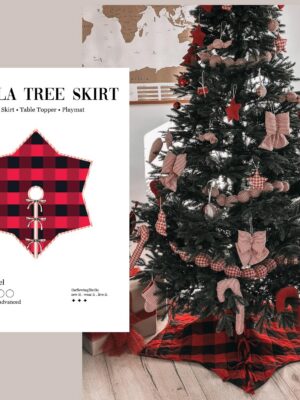 Stella Quilted Tree Skirt PDF Pattern | Christmas Tree Skirt, Tabletop Decor, Playmat | 4 Sizes | Beginner Friendly Instant Download