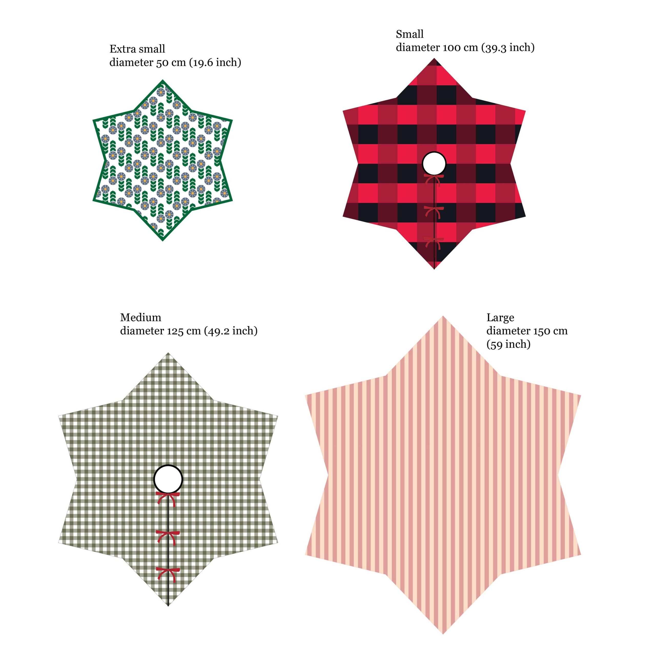 Stella Quilted Tree Skirt PDF Pattern | Christmas Tree Skirt, Tabletop Decor, Playmat | 4 Sizes | Beginner Friendly Instant Download - Image 6