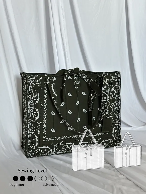 Bandana Boxy Bag sewing pattern sewn sample