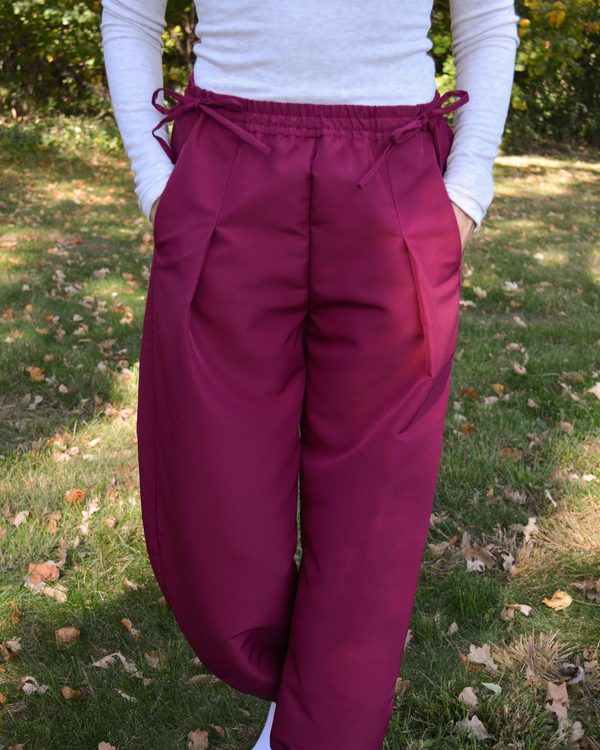Jasmine balloon pants sewn by Kelsey Priddy